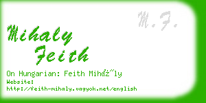 mihaly feith business card